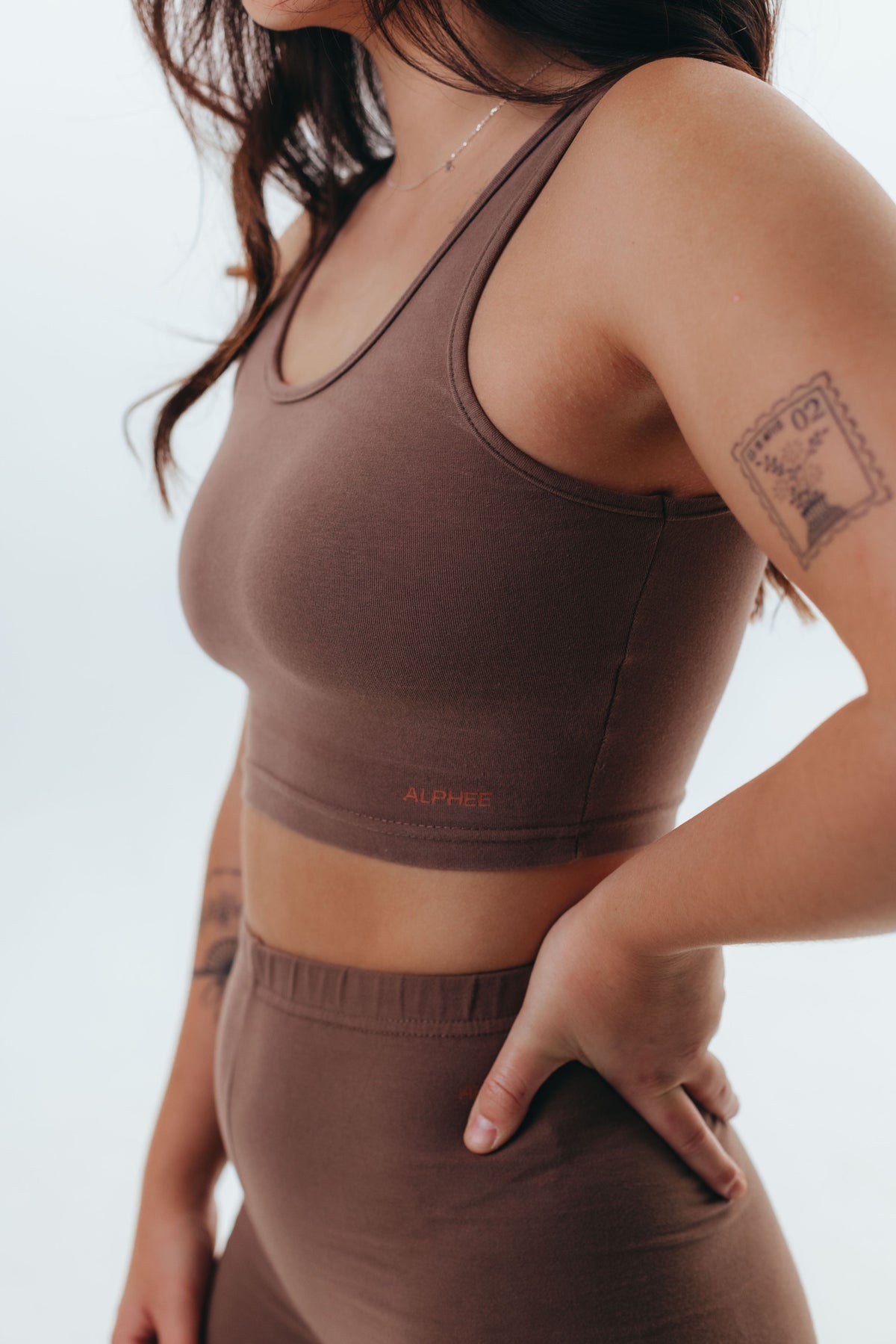 The Cotton Crop Top - Mocha