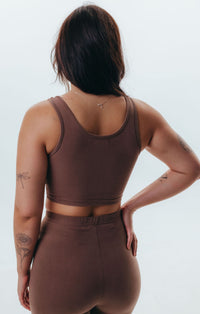 The Cotton Crop Top - Mocha