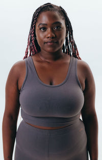The Cotton Crop Top - Grey