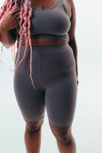 The Cotton Bike Shorts - Grey
