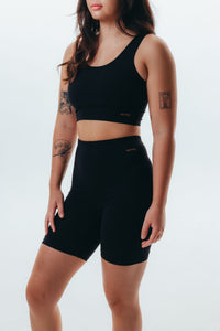 The Cotton Bike Shorts - Black