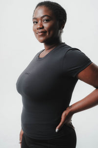 The Second Skin Tee - Sueded Black