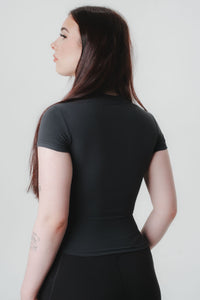 The Second Skin Tee - Sueded Black