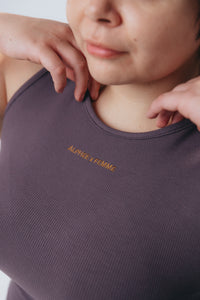 The Femme Crop Tank - Graphite