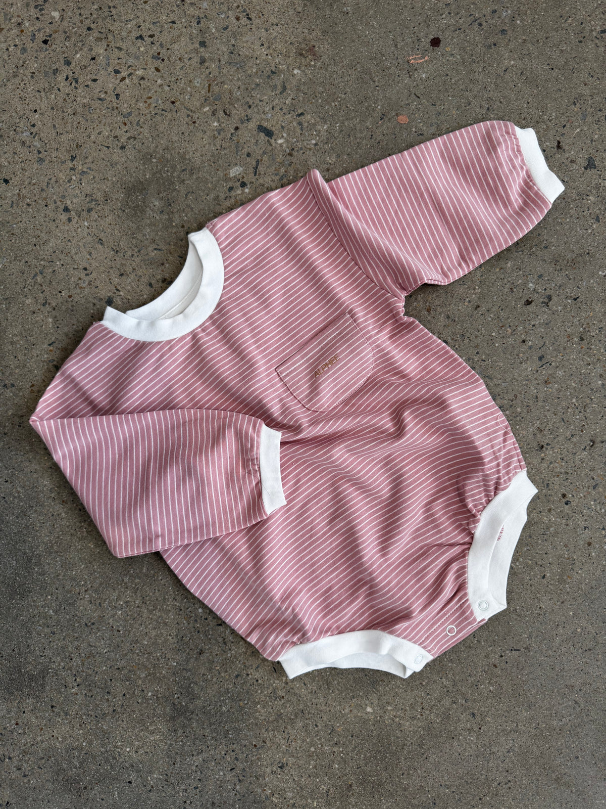 The Striped Romper - Marshmallow