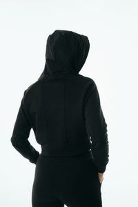 The Cropped Hoodie - Black