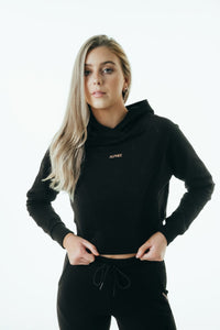 The Cropped Hoodie - Black