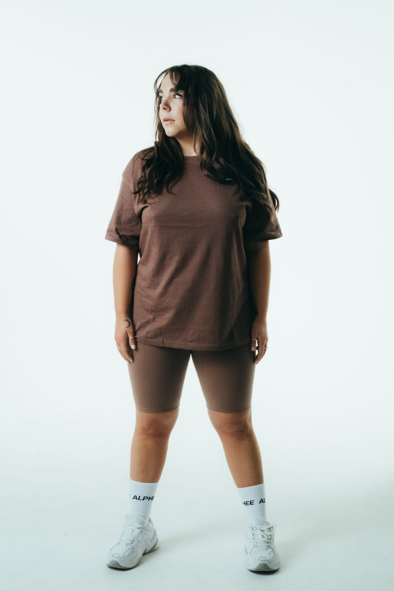 The Oversized Tee - Washed Chocolate
