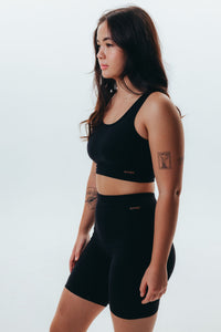 The Cotton Crop Top - Black