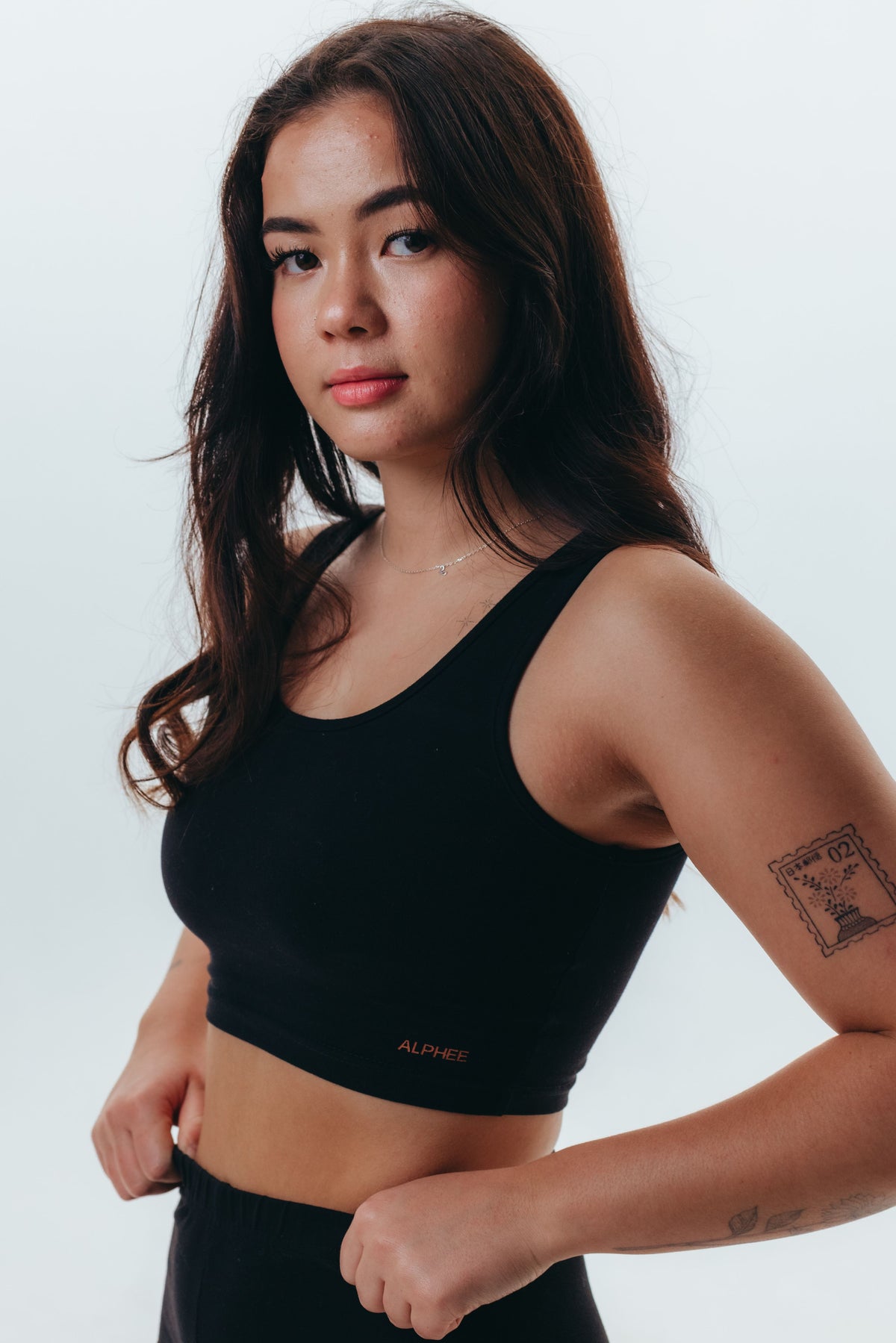 The Cotton Crop Top - Black