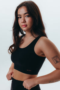 The Cotton Crop Top - Black