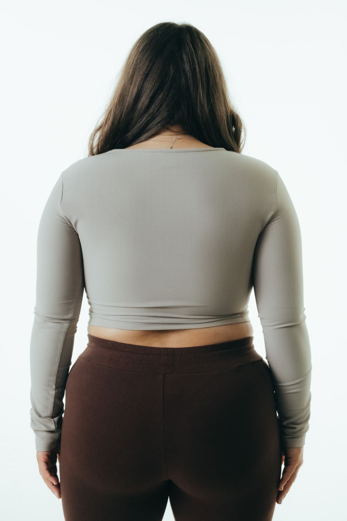 The Square Neck Long Sleeve - Beige