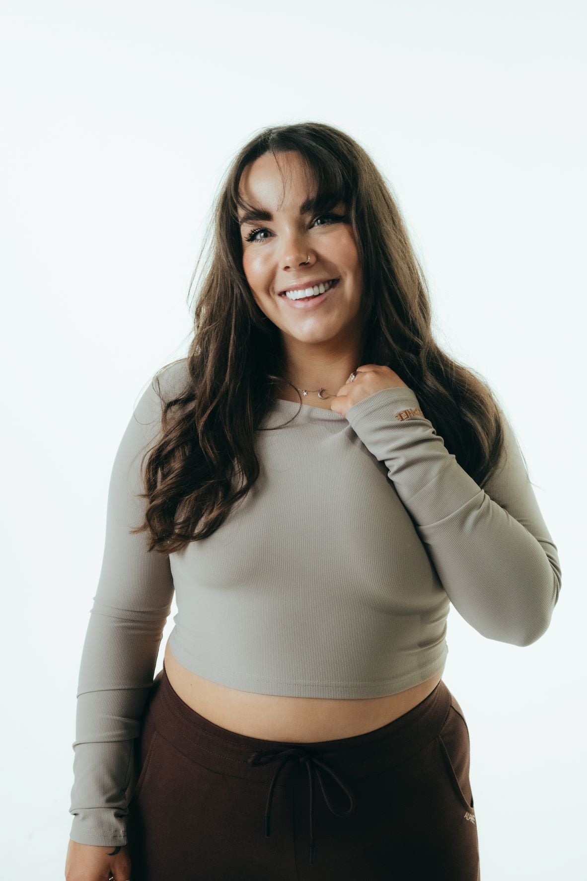 The Square Neck Long Sleeve - Beige
